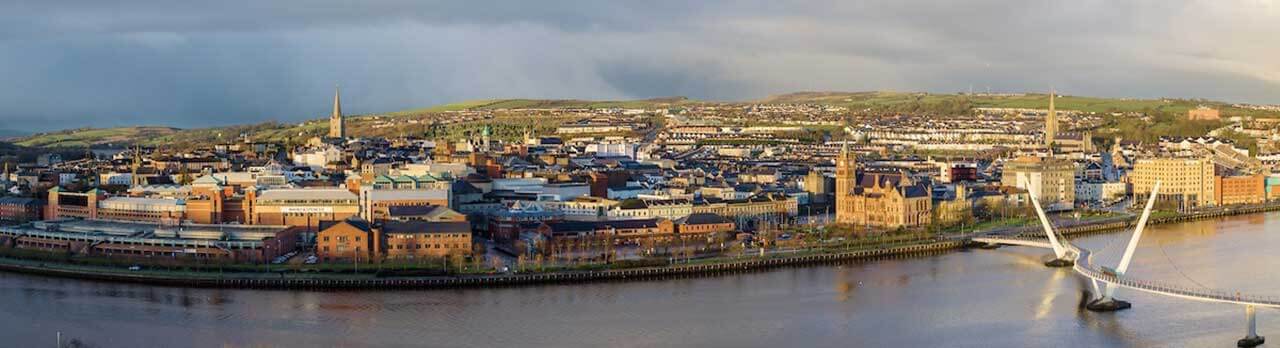 Panoramic image of Derry city