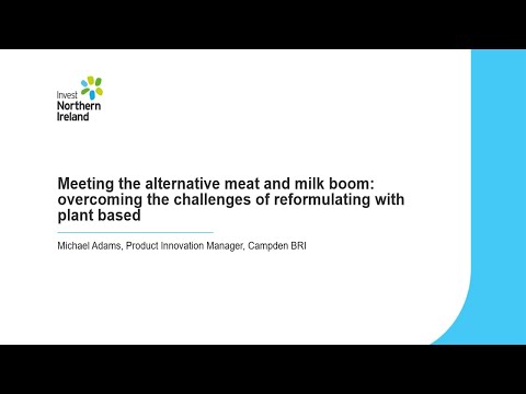 Preview image for the video "Meeting the alt milk and meat boom- overcoming the challenge of reformulating with plant based".
