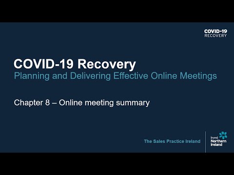 Preview image for the video "COVID-19 Recovery Practical - Export Skills: Planning and Delivering Effective Online Meetings (8)".